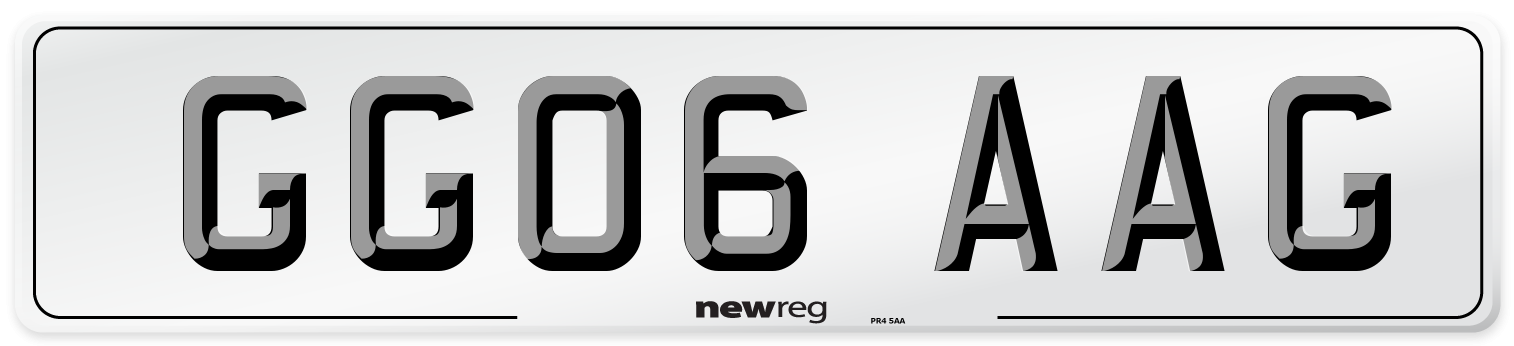 GG06 AAG Number Plate from New Reg